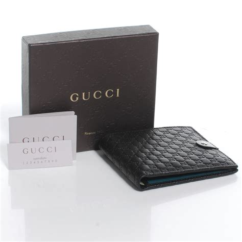 men's gucci avel black guccissima leather bifold wallet|gucci slim wallet for men.